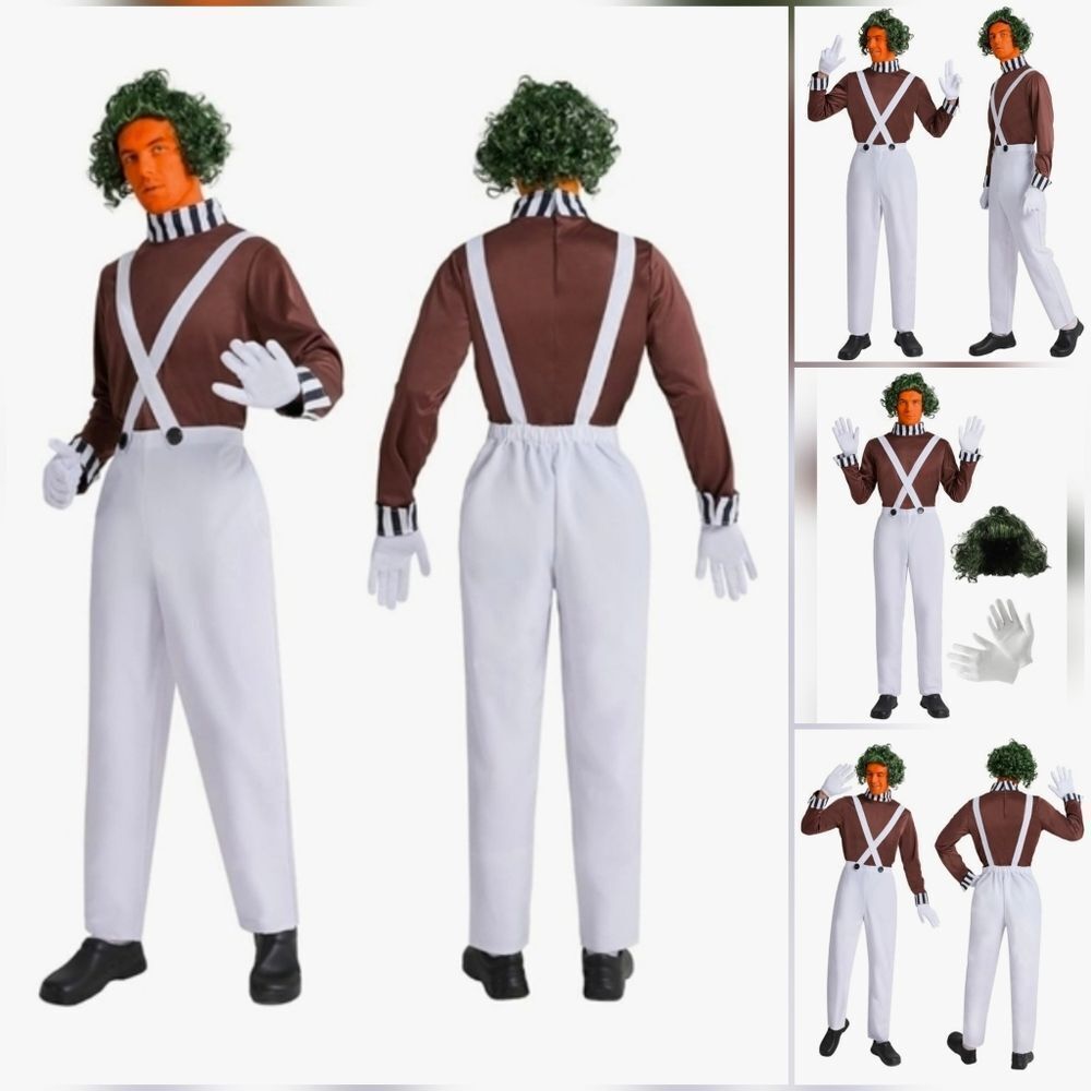 🩵⏭️NIB Oompa Loompa Chocolate Factory Costume Set Men's XLarge